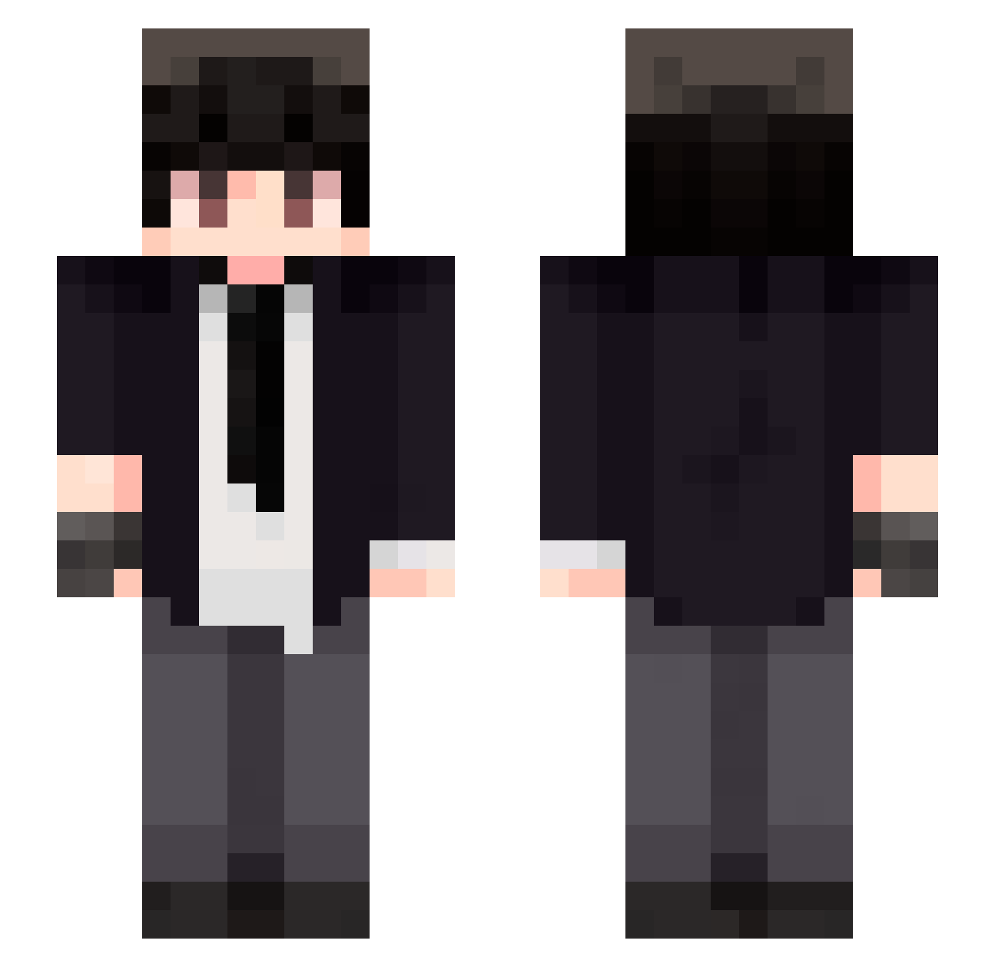 ErnexParacetamol Minecraft skin, front and back view