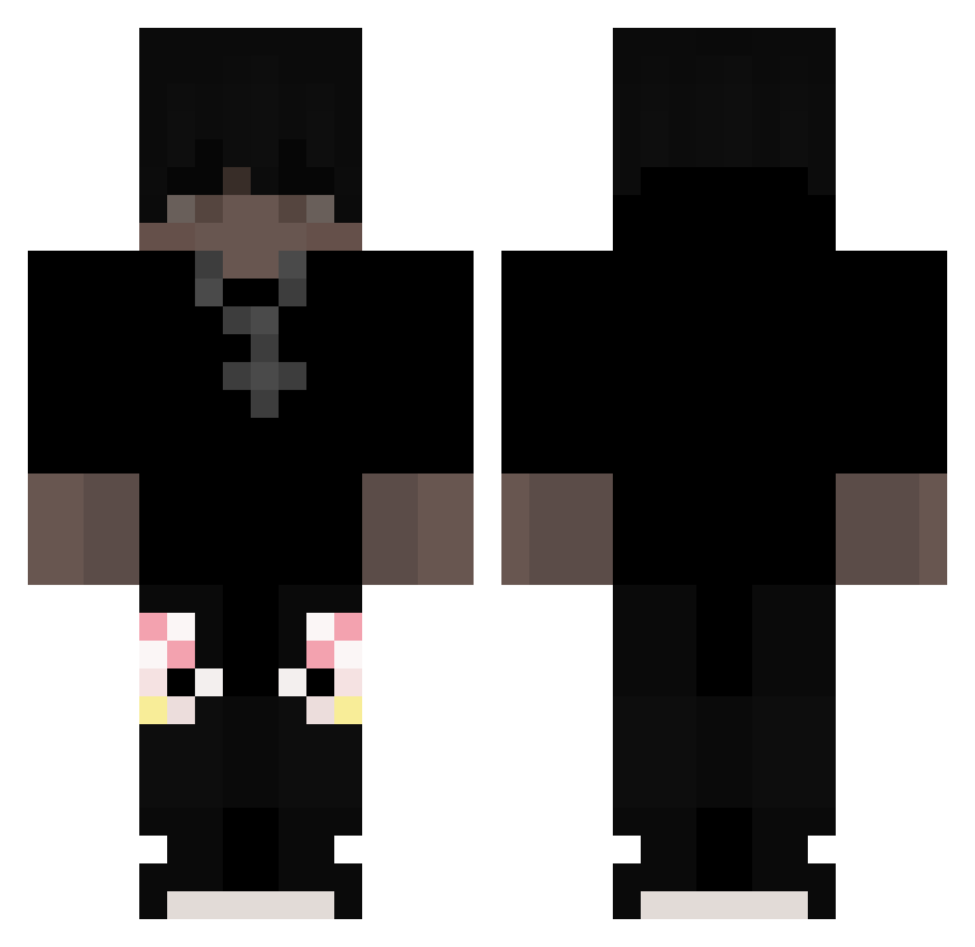 HIYCFBAFB Minecraft skin, front and back view