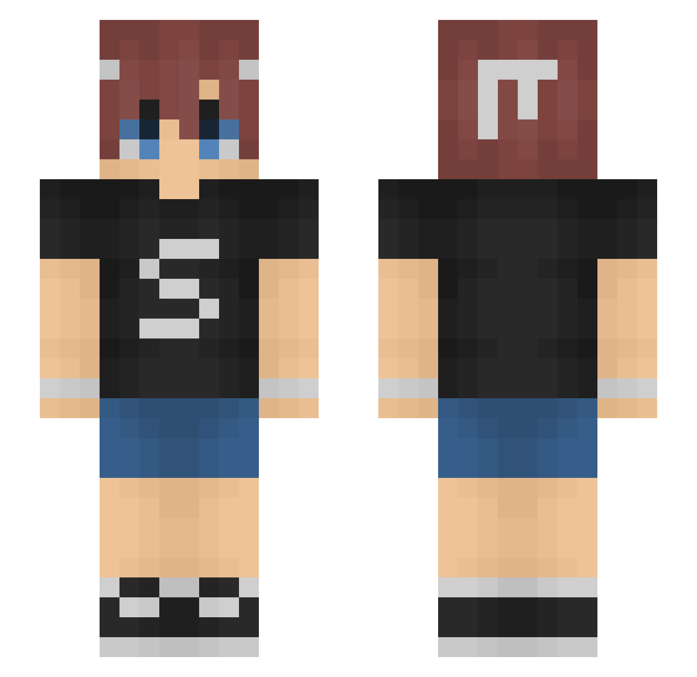iSuperLegend Minecraft skin, front and back view