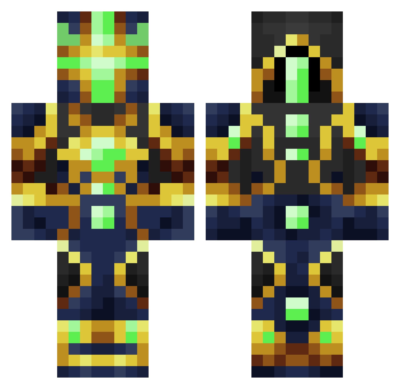 coblking338 Minecraft skin, front and back view
