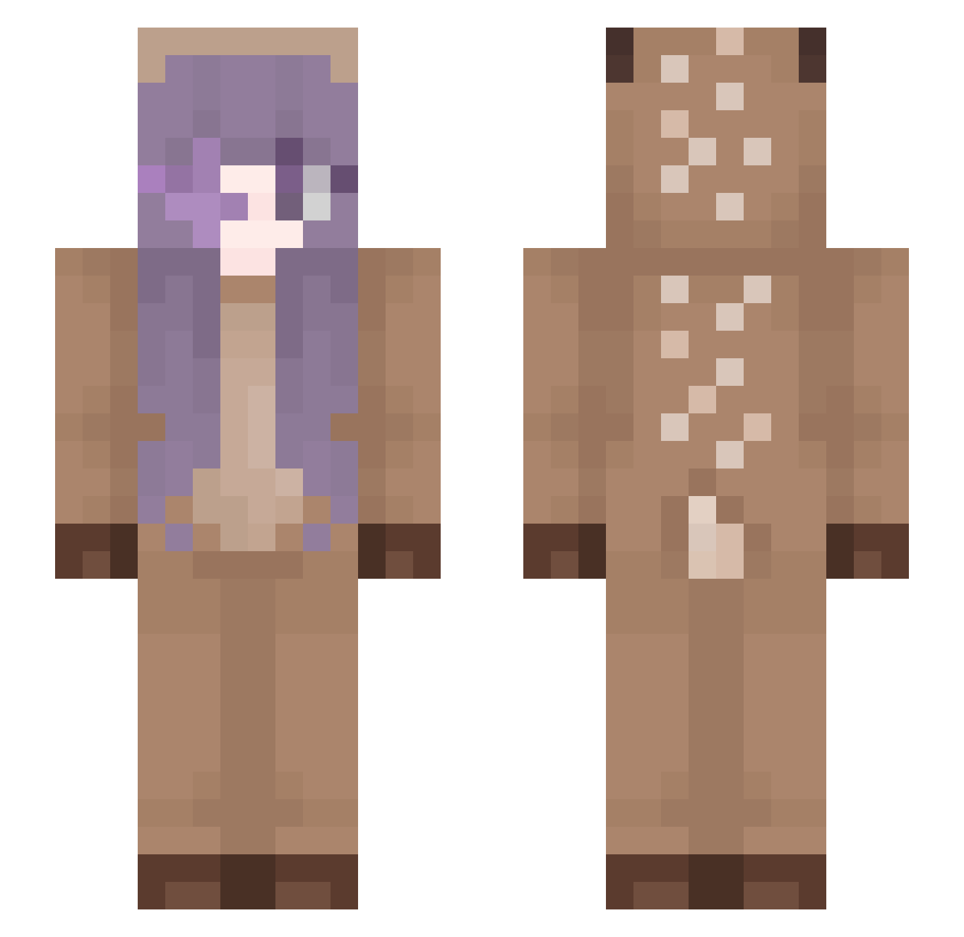 Ylvie_ Minecraft skin, front and back view