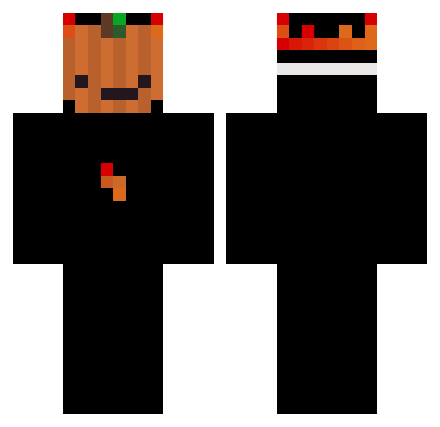 Garnet_669 Minecraft skin, front and back view