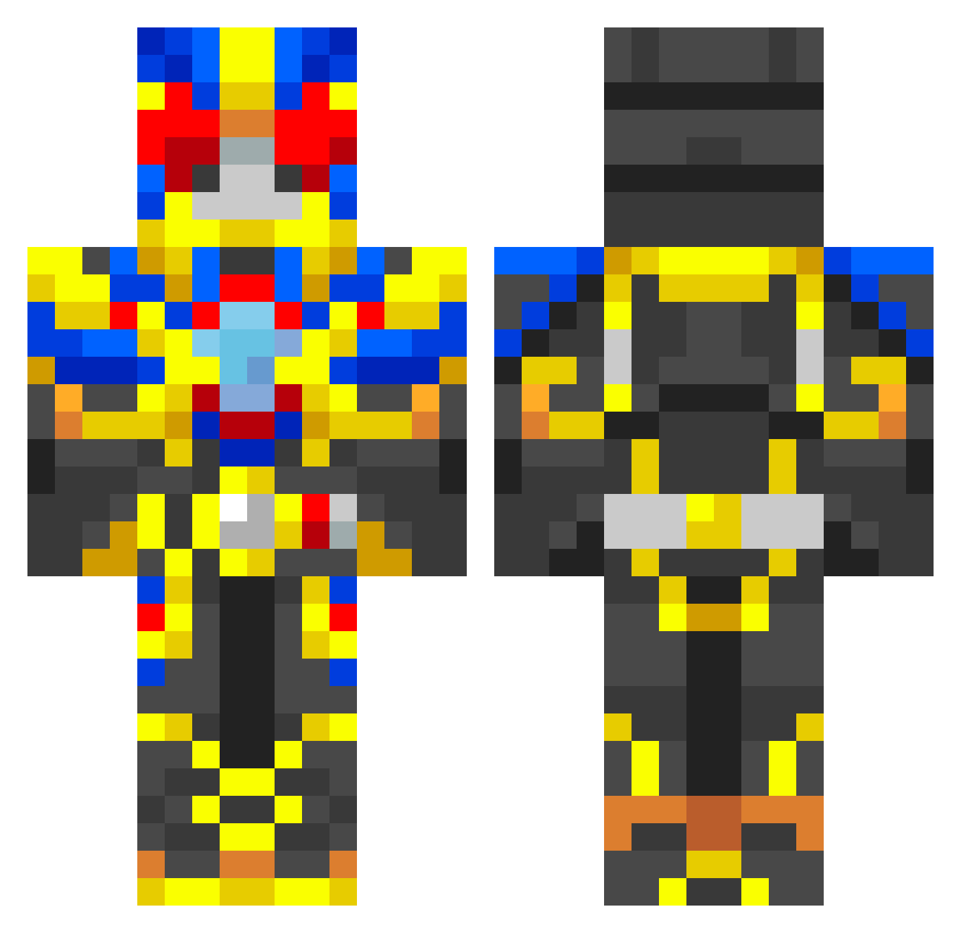 KUUGAAAAAA Minecraft skin, front and back view