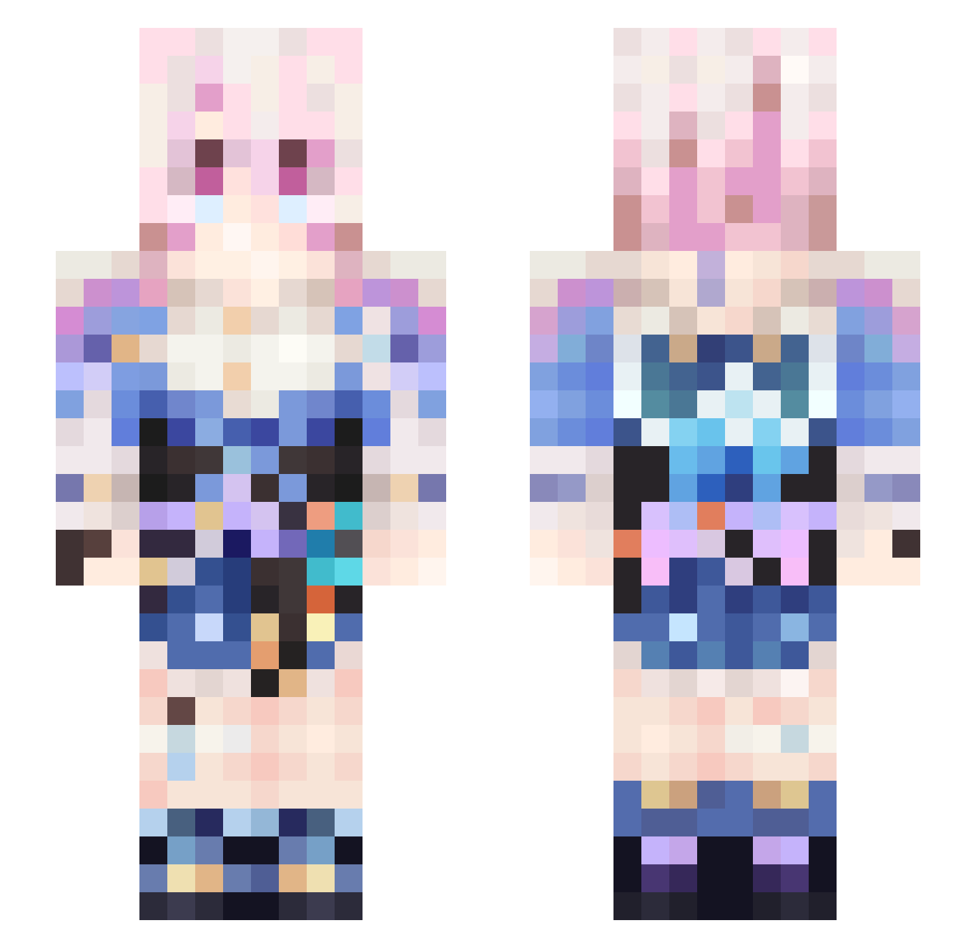 Spreyden Minecraft skin, front and back view