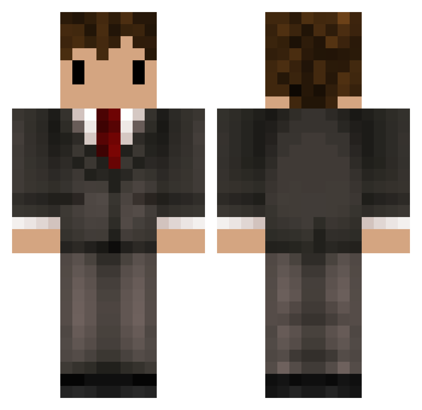 Takt_Destrio Minecraft skin, front and back view