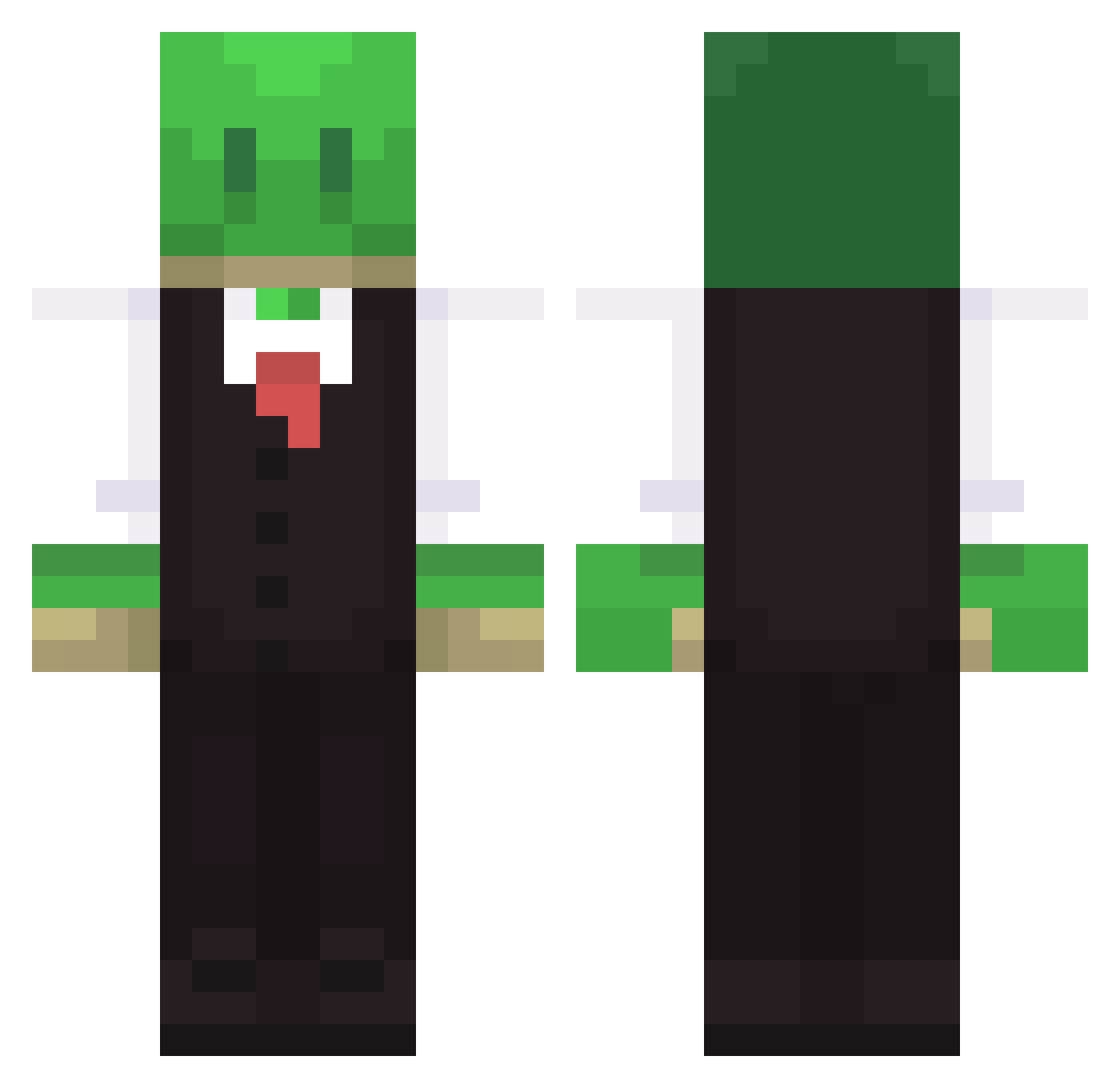 pgw0706 Minecraft skin, front and back view