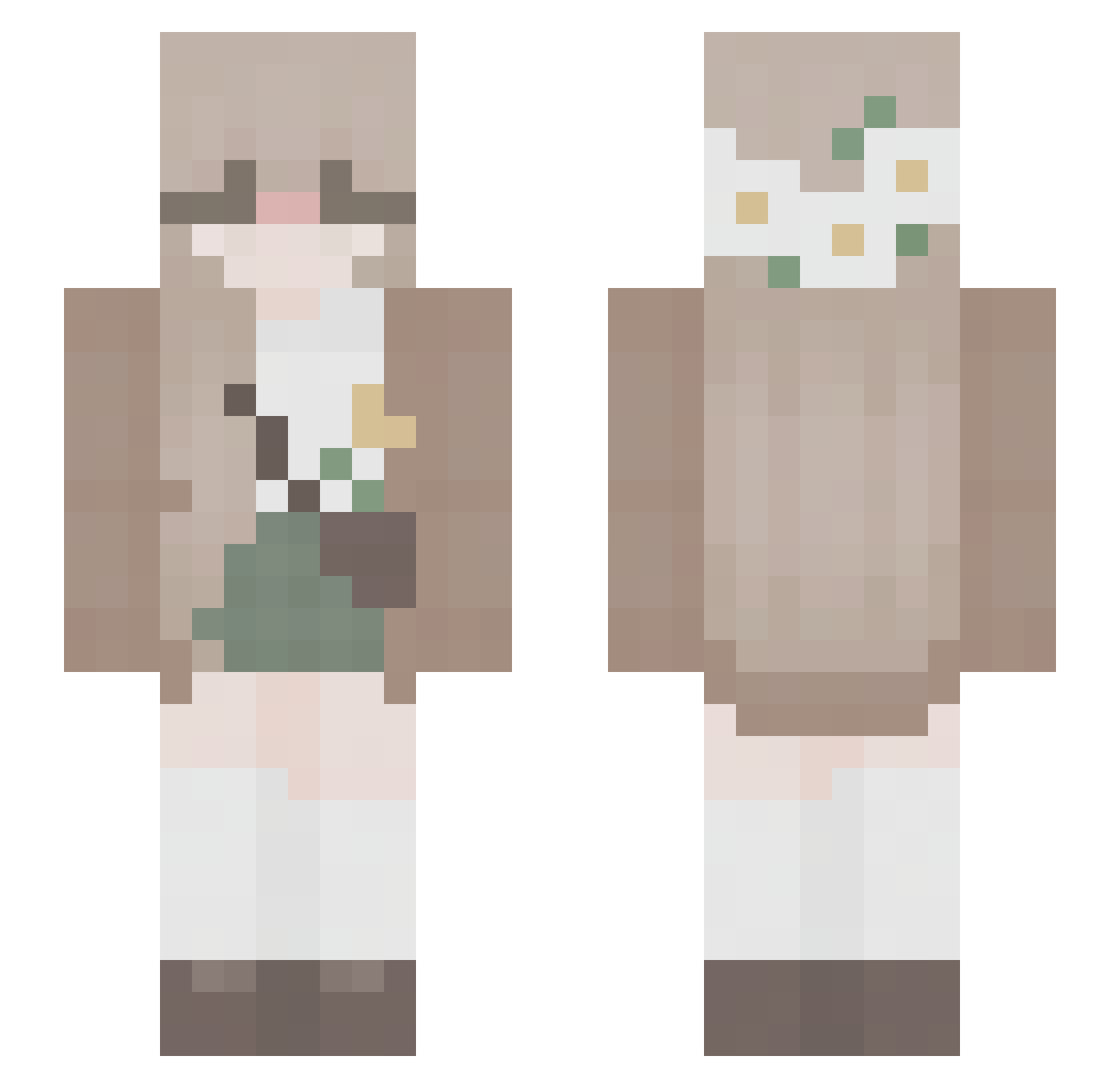 Jungha03 Minecraft skin, front and back view