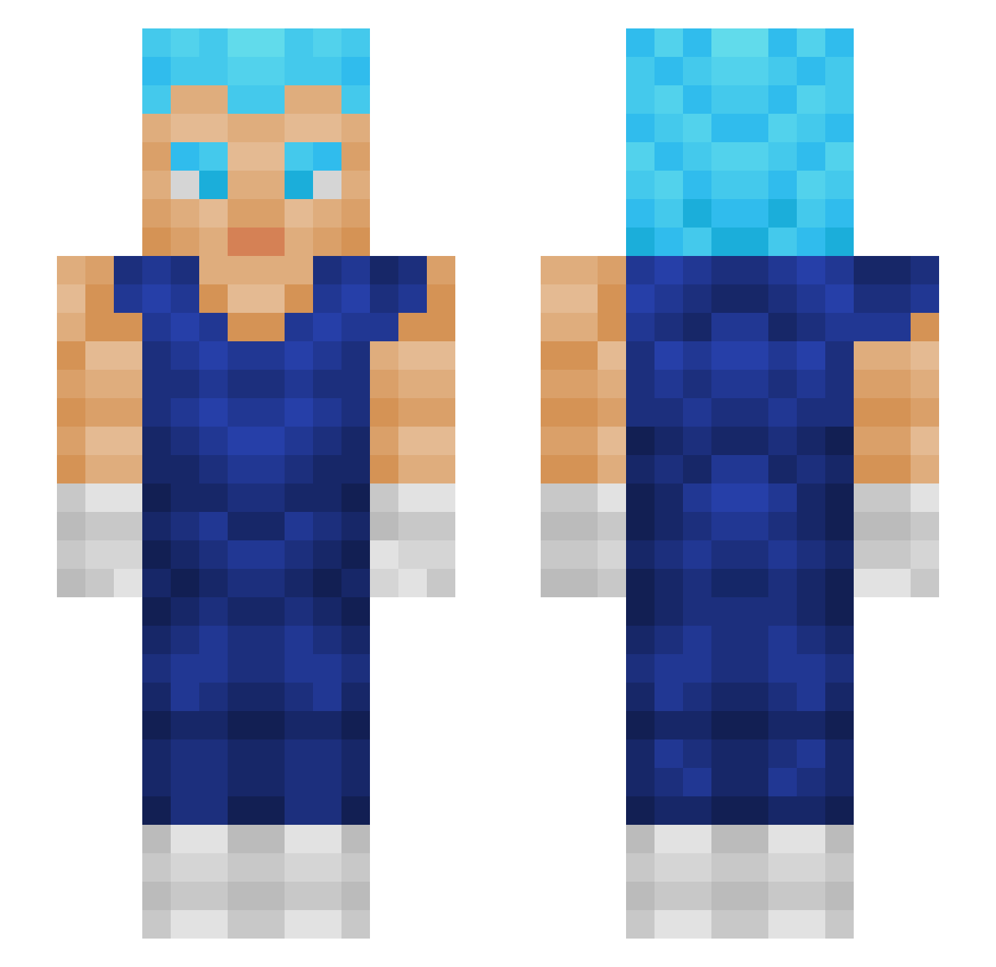 freddynoob69 Minecraft skin, front and back view