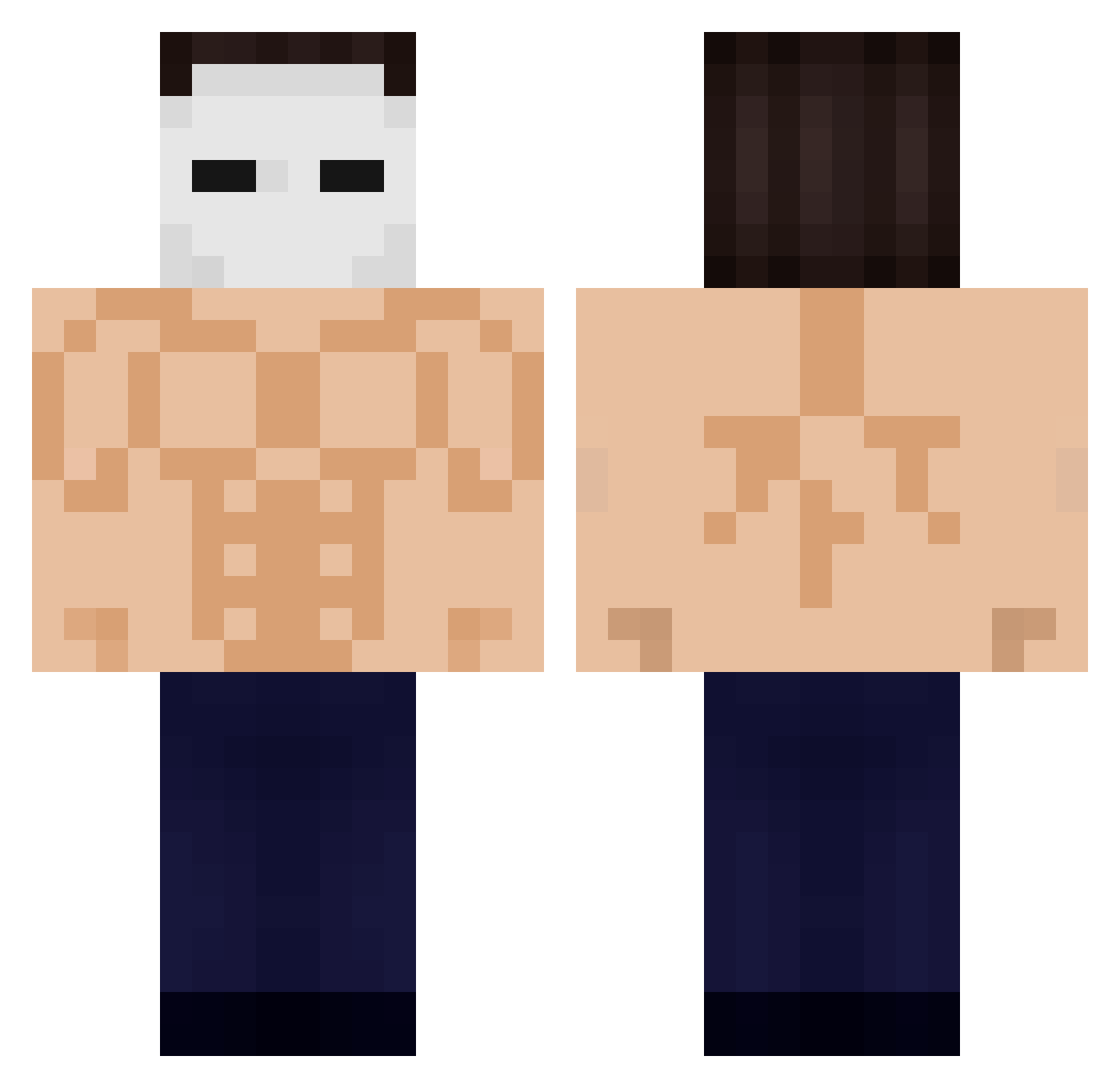 Leliboy Minecraft skin, front and back view