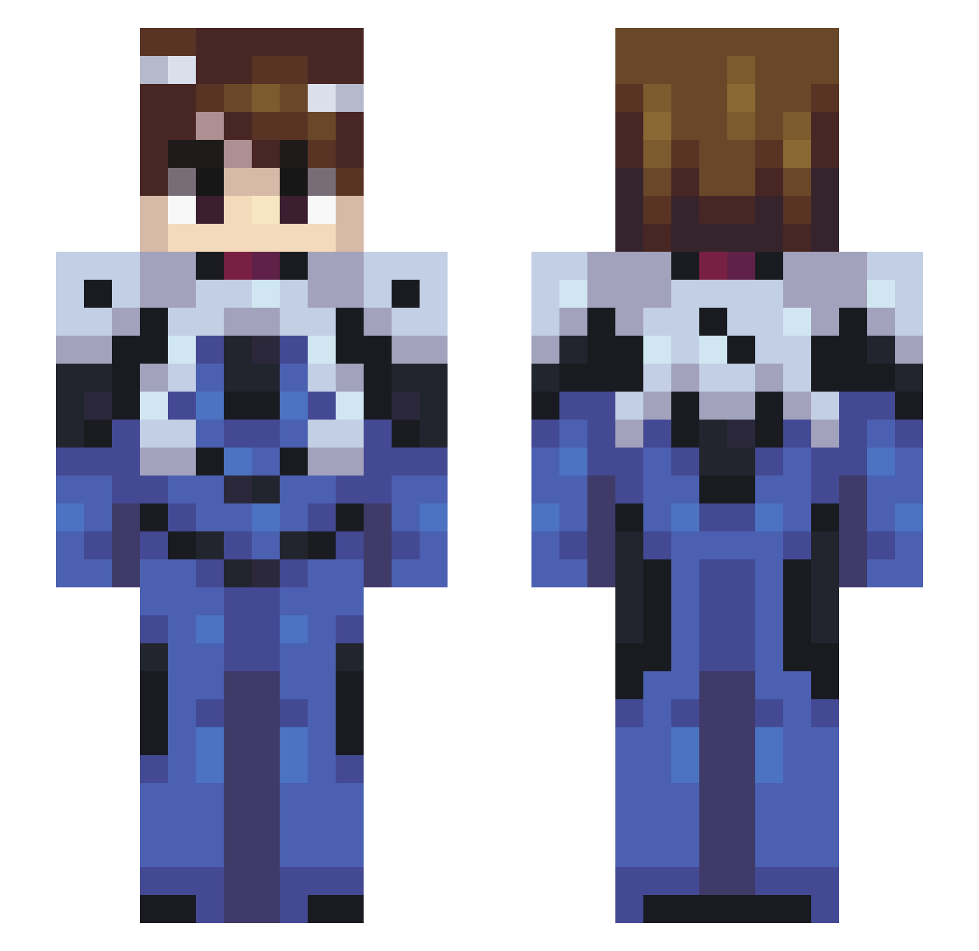 maxipadluvr Minecraft skin, front and back view