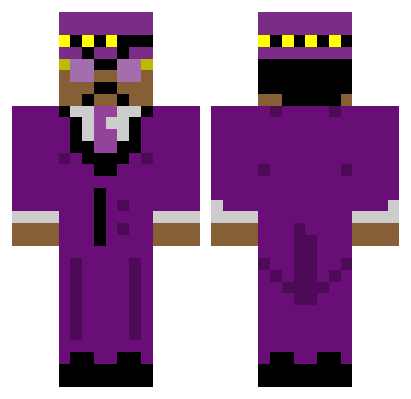 ajthecreator Minecraft skin, front and back view