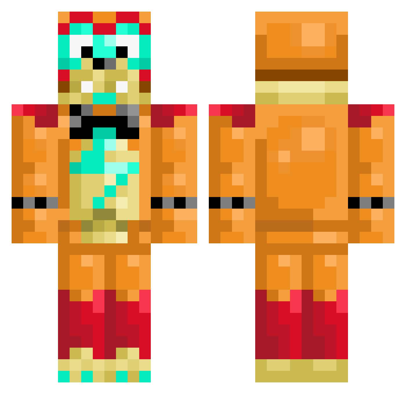 str00py Minecraft skin, front and back view
