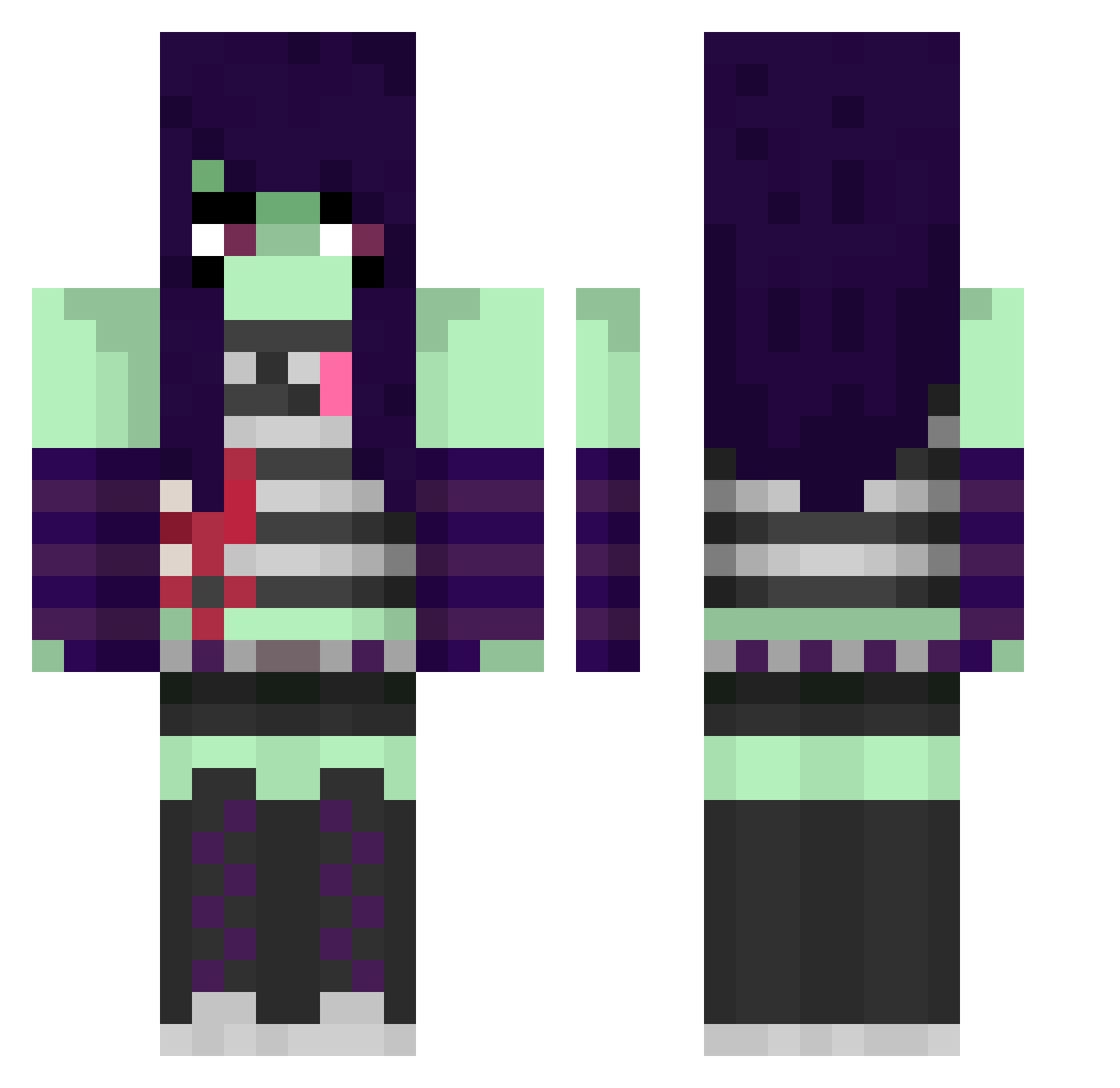 TypicalTheTurtle Minecraft skin, front and back view