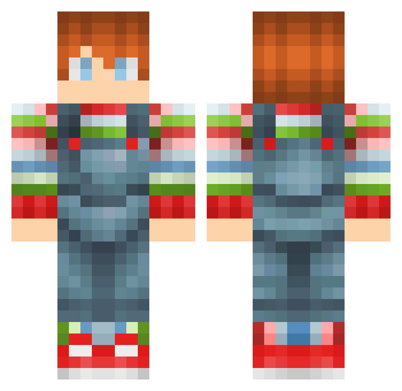 Akii_47 Minecraft skin, front and back view
