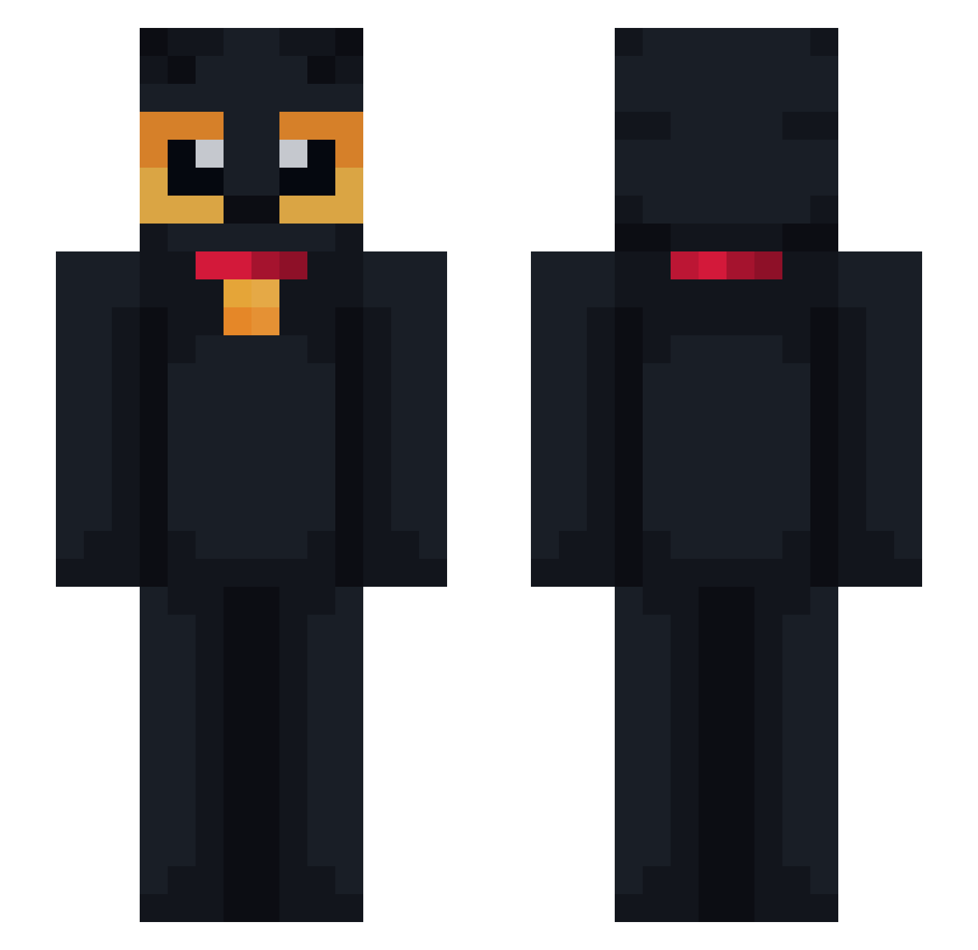 murzynki Minecraft skin, front and back view