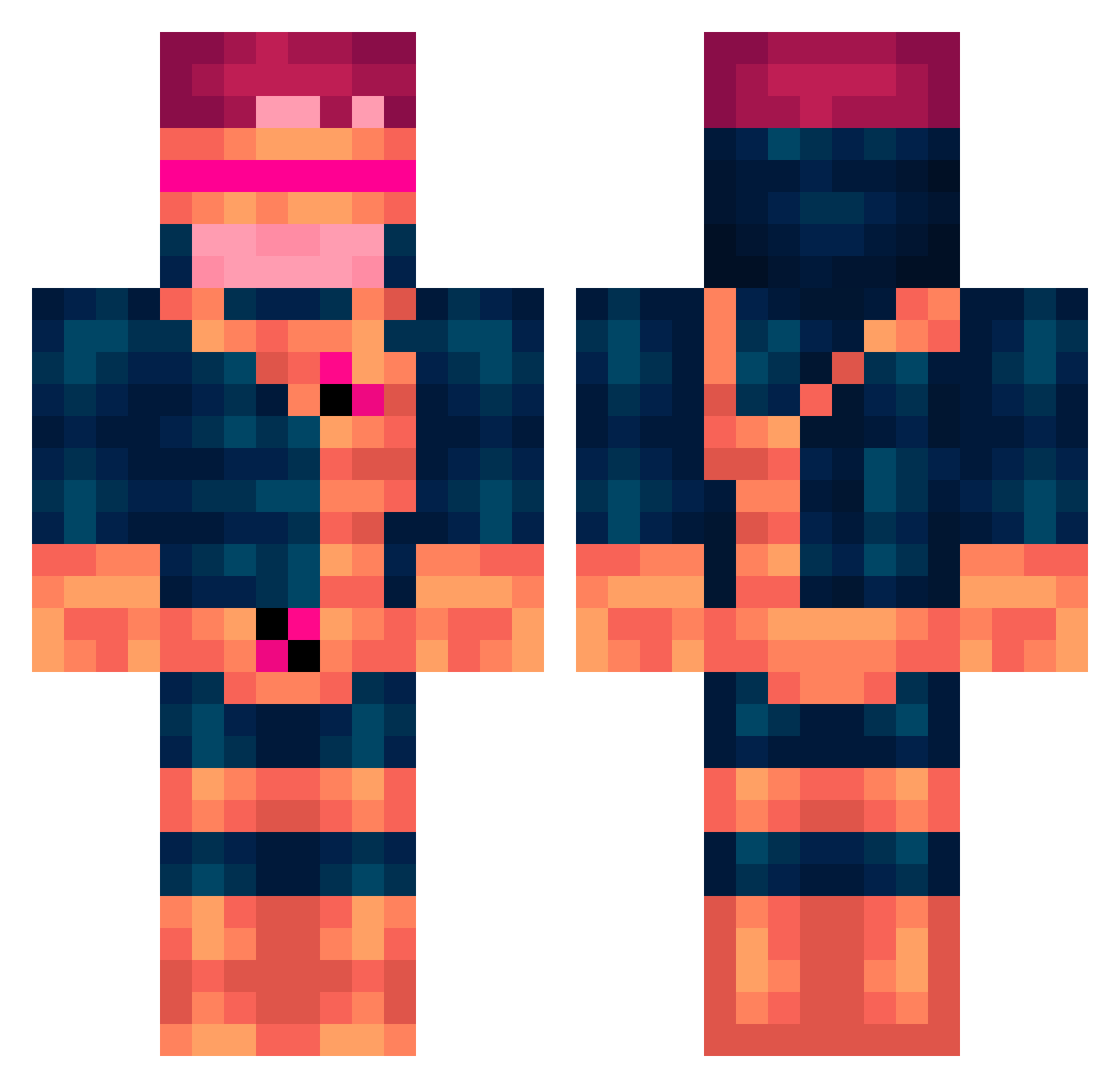 Rene_CD Minecraft skin, front and back view