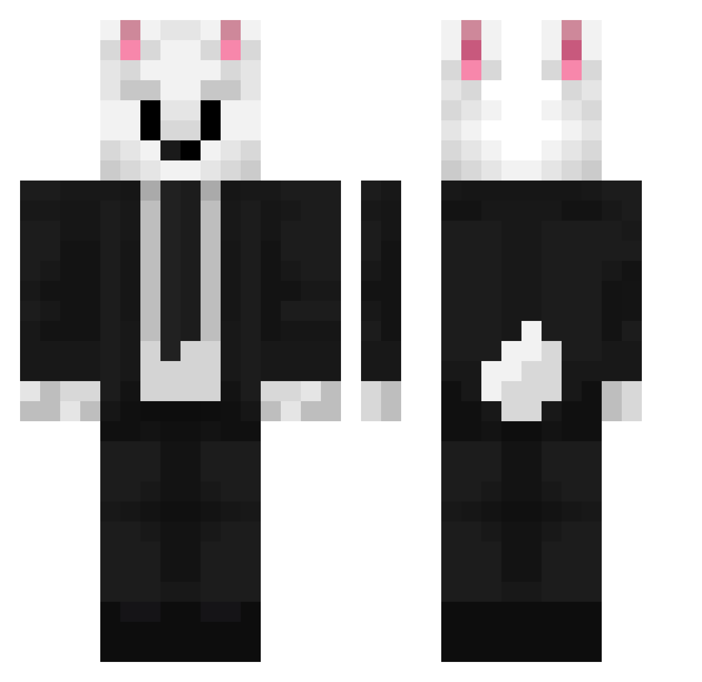 socundo Minecraft skin, front and back view