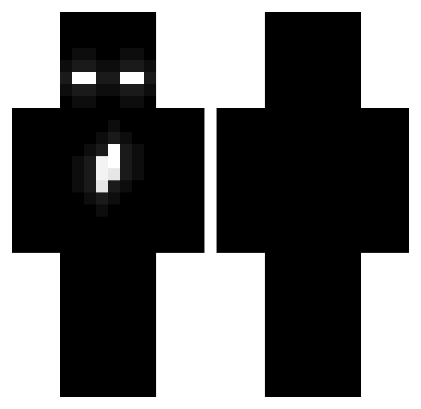 pelentier Minecraft skin, front and back view