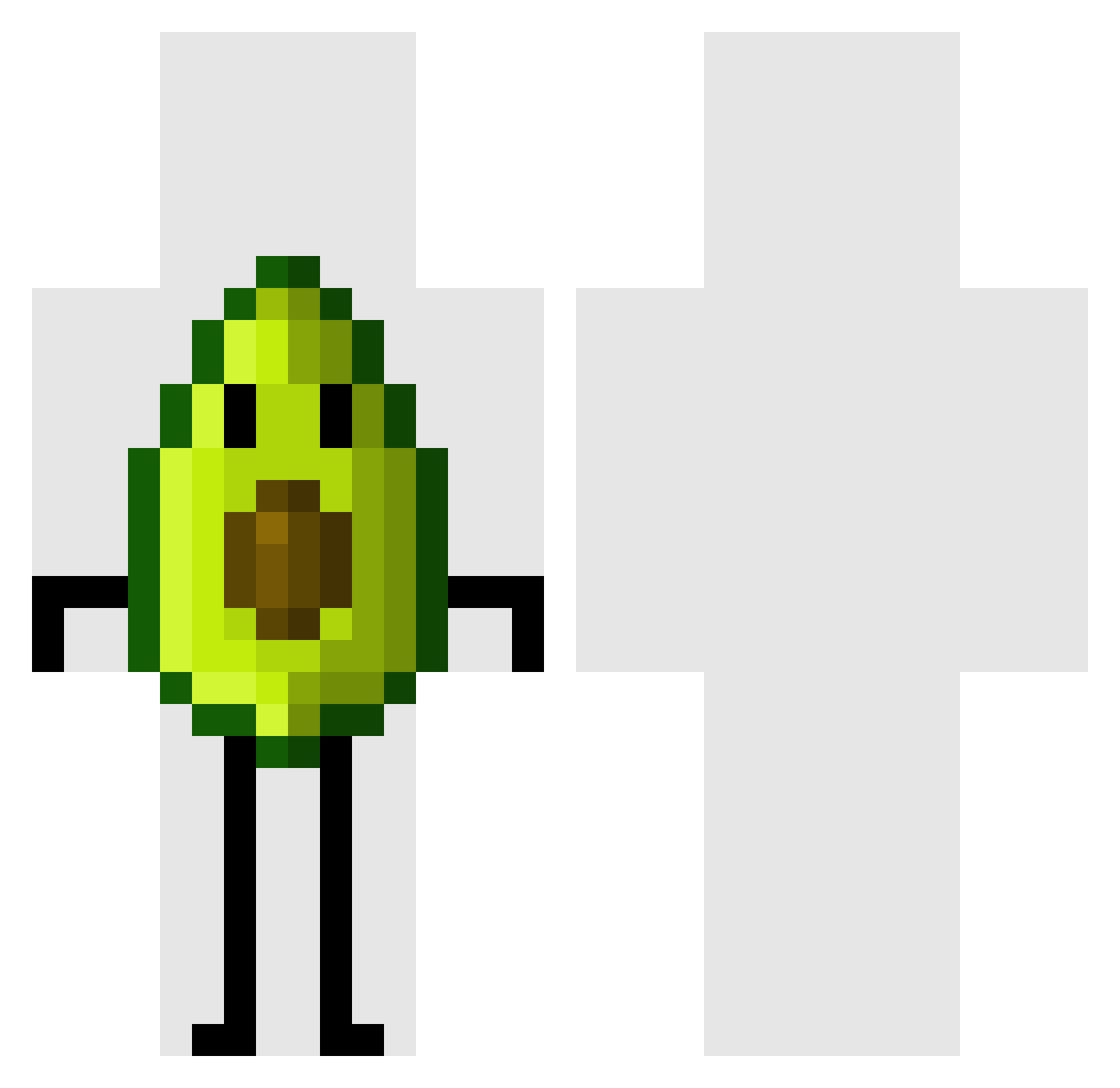 Brezinald Minecraft skin, front and back view