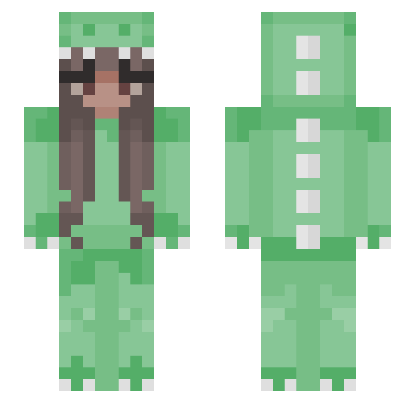 BLaizeRider Minecraft skin, front and back view