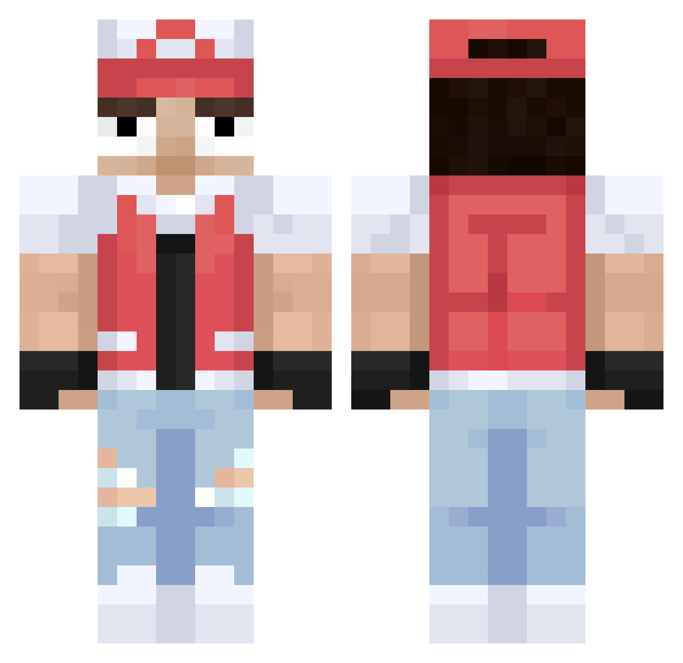 Oncek_ Minecraft skin, front and back view