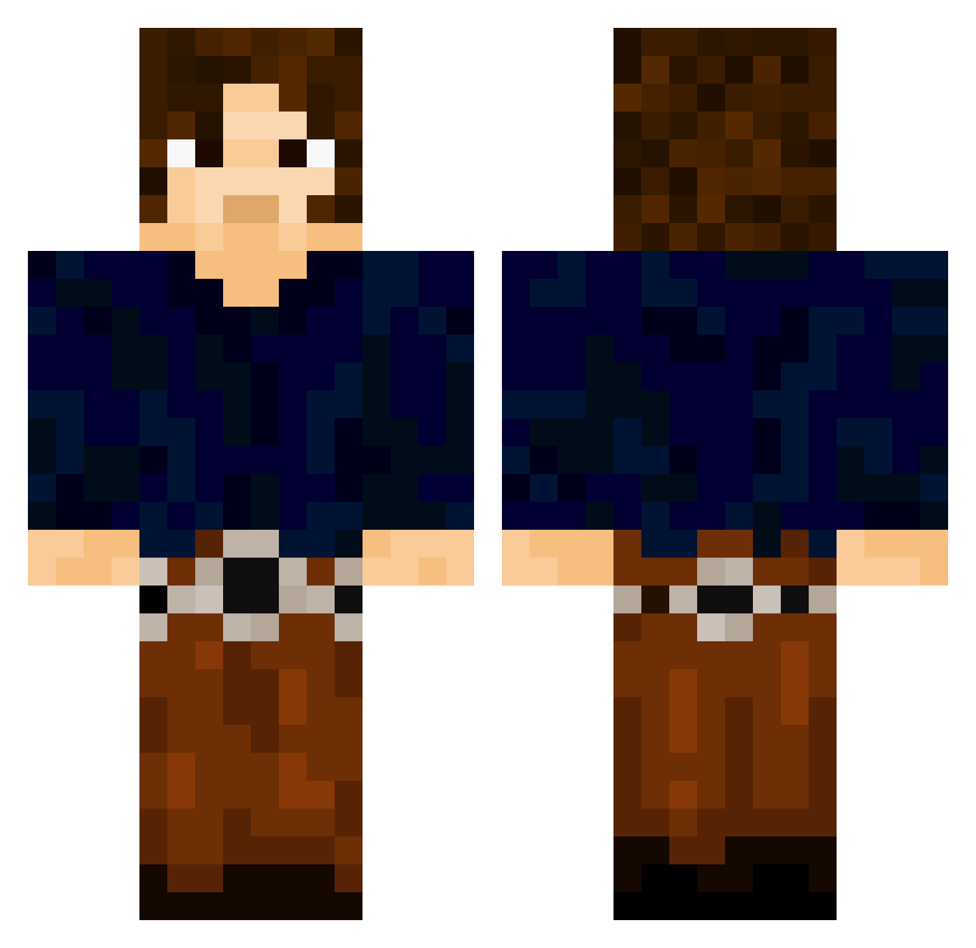 MrMojioRisin Minecraft skin, front and back view