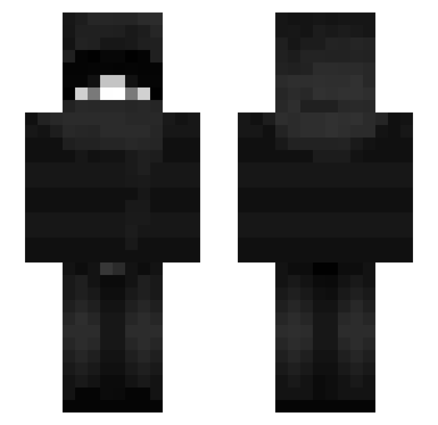 ravds Minecraft skin, front and back view