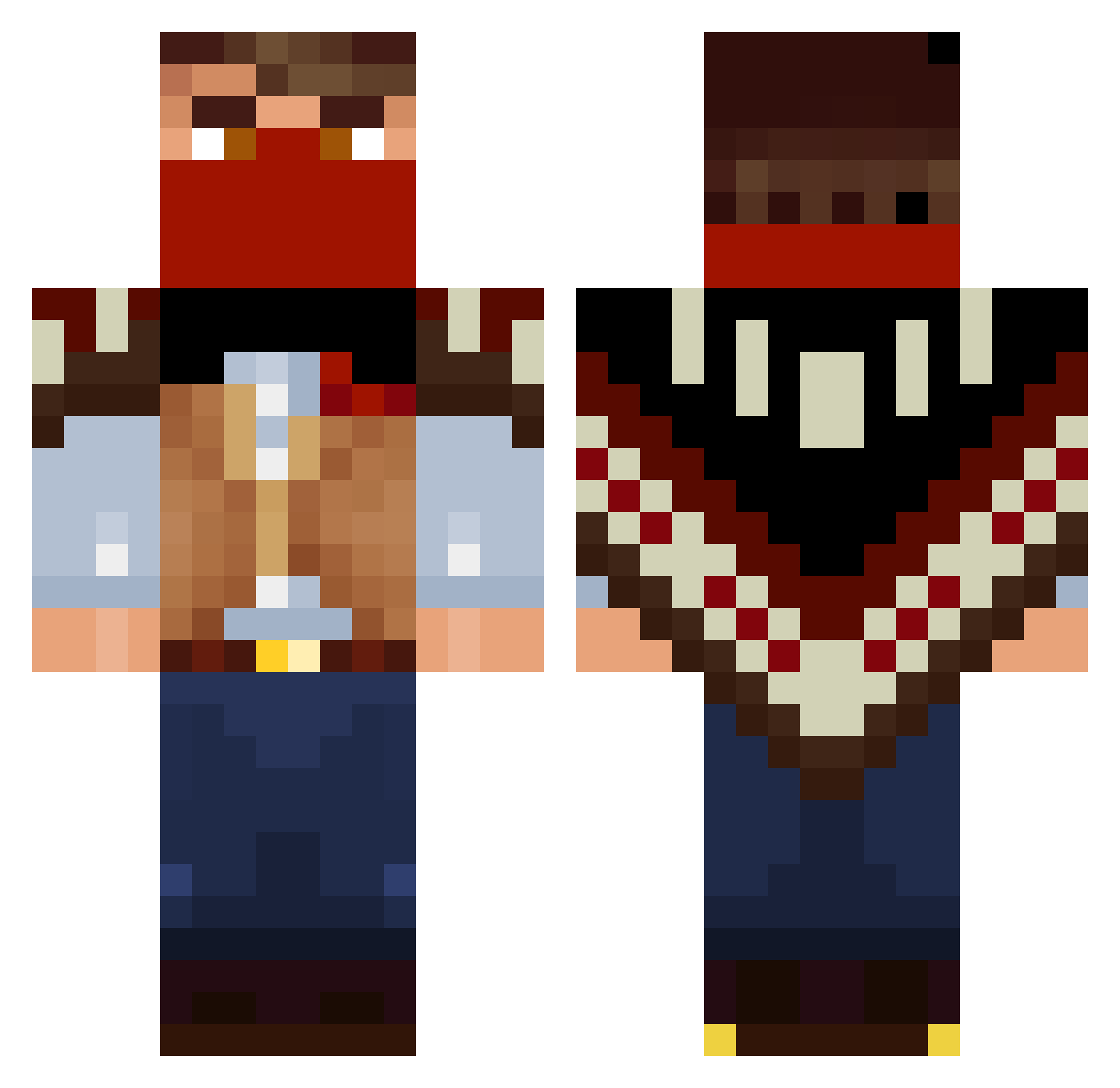 Petar20352 Minecraft skin, front and back view