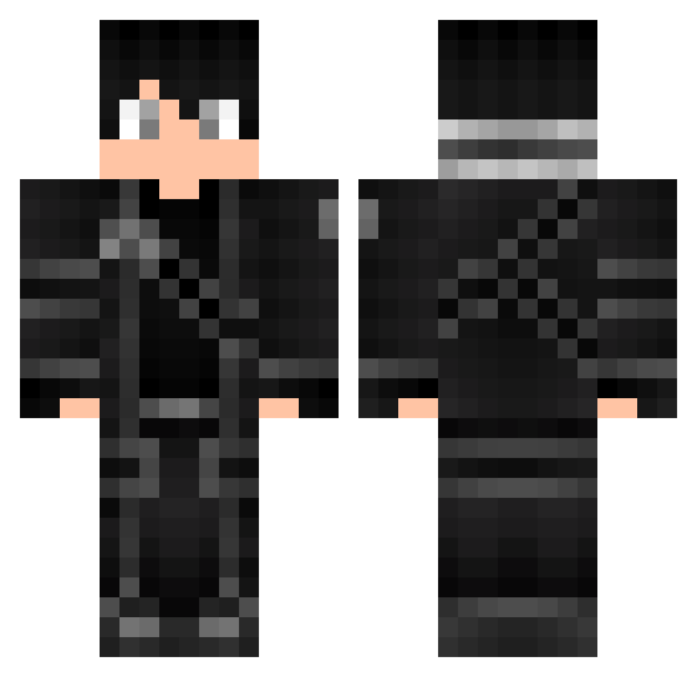 BluePhoenix347 Minecraft skin, front and back view