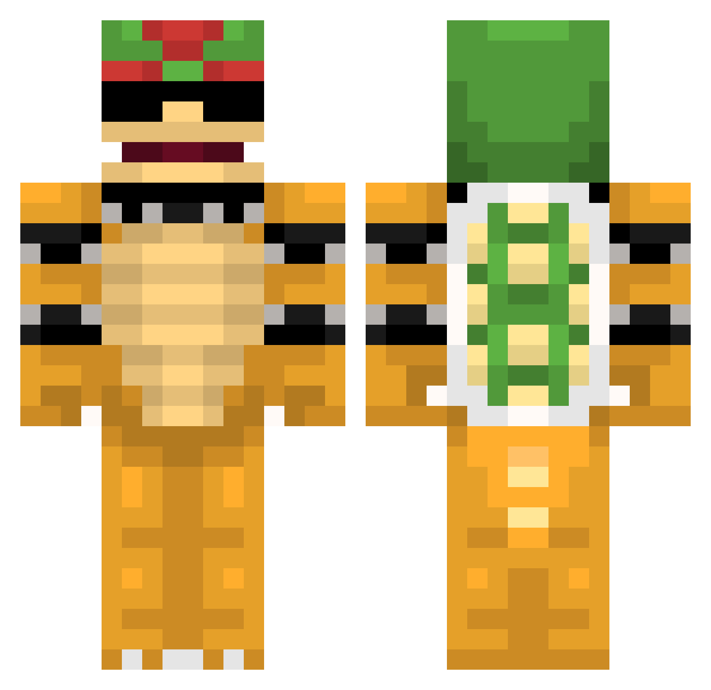 HasbaCeleste Minecraft skin, front and back view