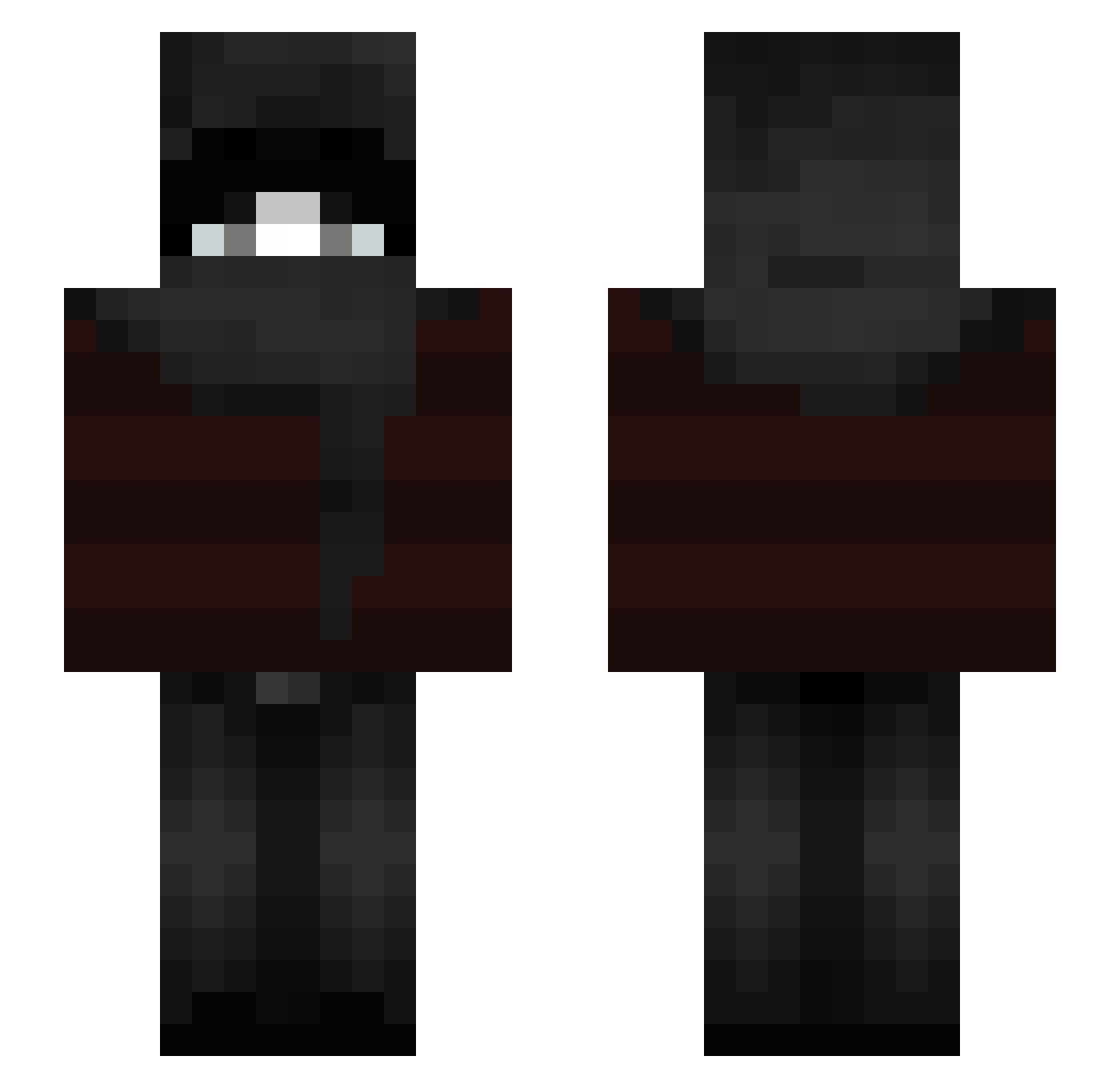pievyq Minecraft skin, front and back view
