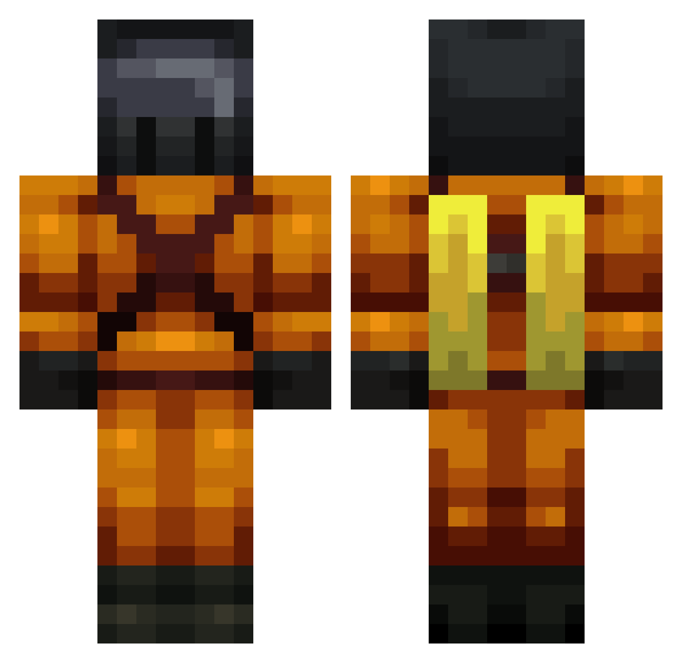 Hydra_KR Minecraft skin, front and back view
