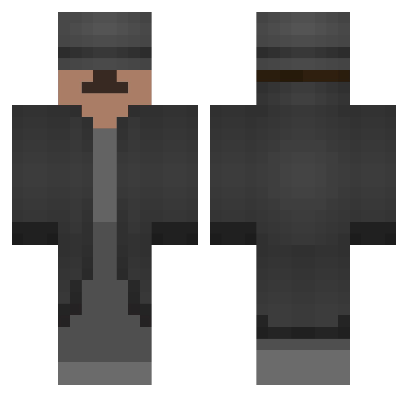 araise Minecraft skin, front and back view