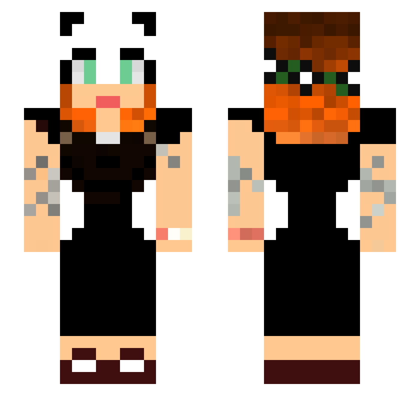 Pandit Minecraft skin, front and back view