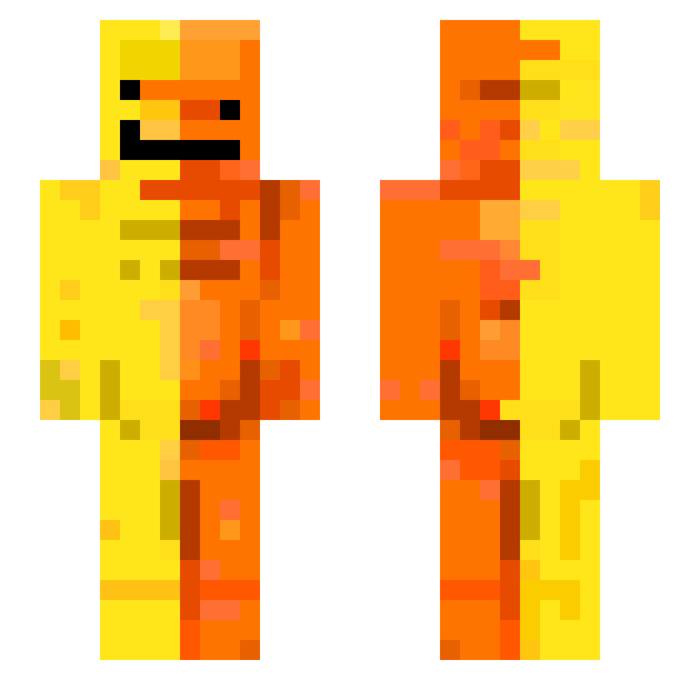 alien_duty Minecraft skin, front and back view