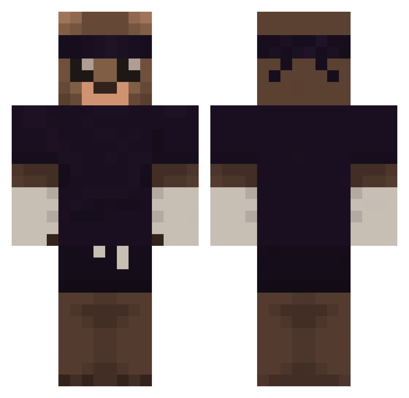 iamdyson Minecraft skin, front and back view