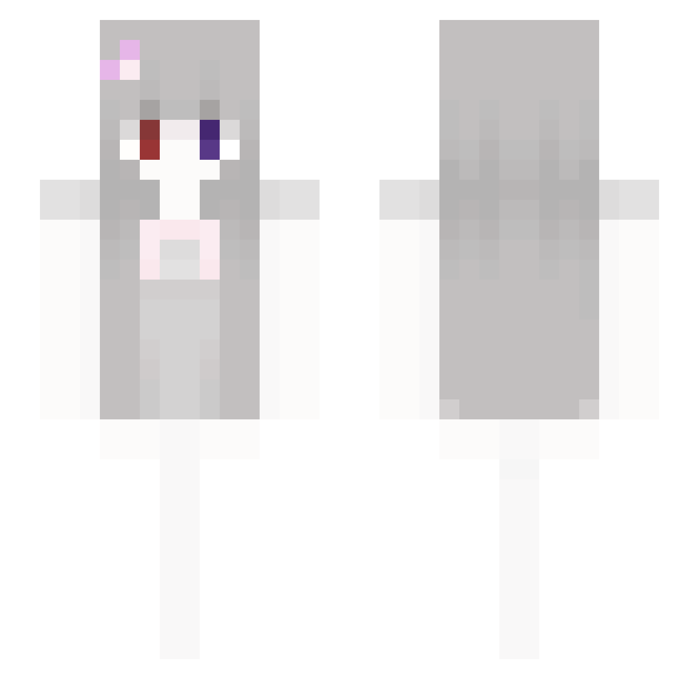 kuaisu1le Minecraft skin, front and back view