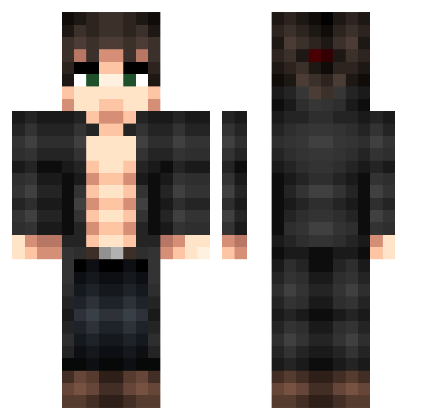 Bruno_7777 Minecraft skin, front and back view