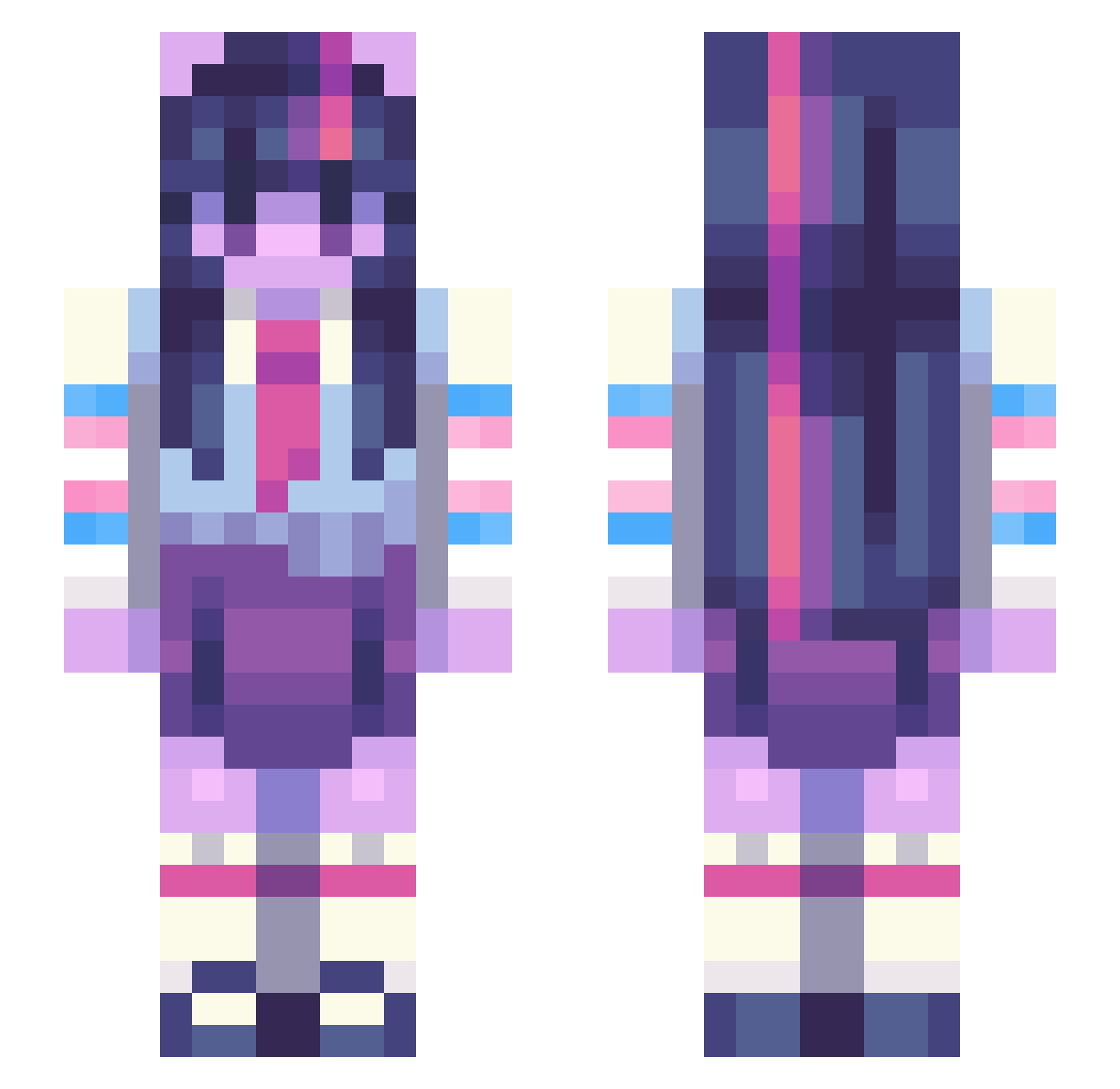 Spamuel_07 Minecraft skin, front and back view