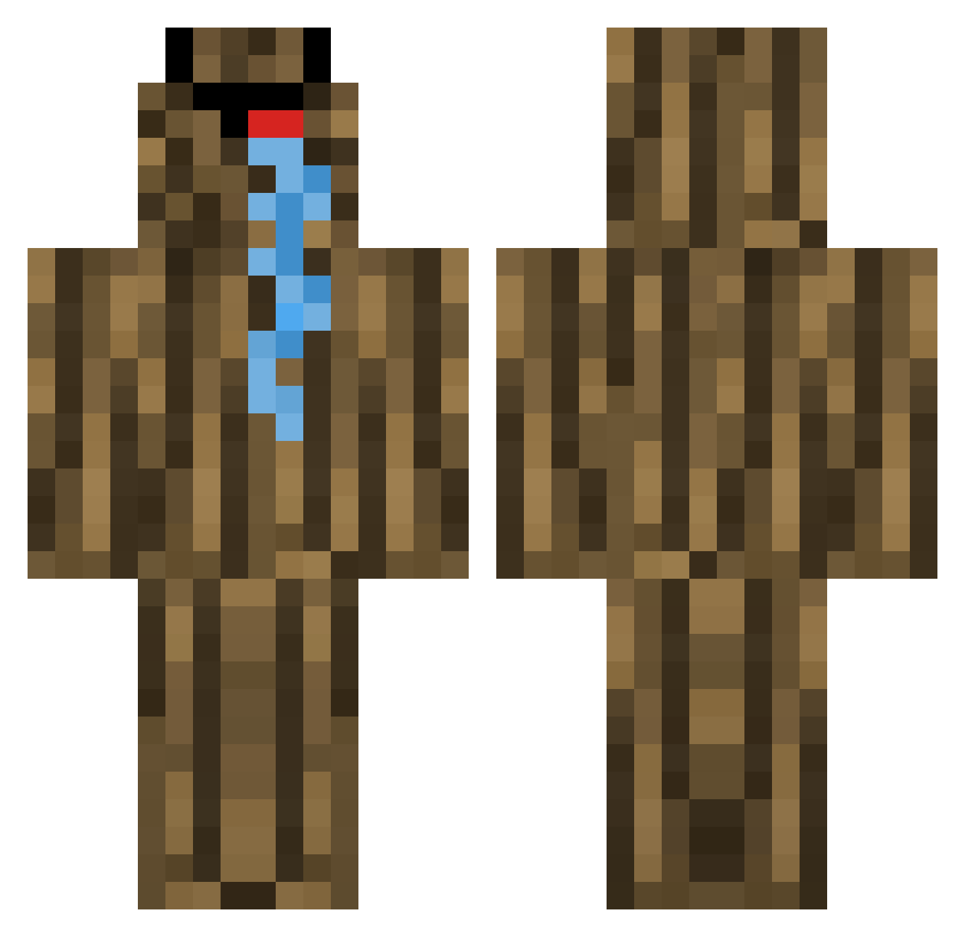 Jxjo_O Minecraft skin, front and back view