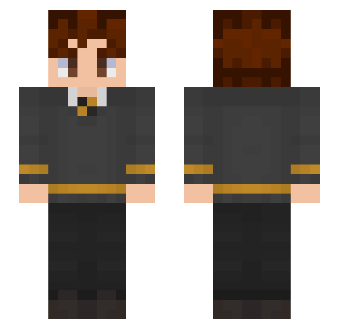 kyrios007 Minecraft skin, front and back view