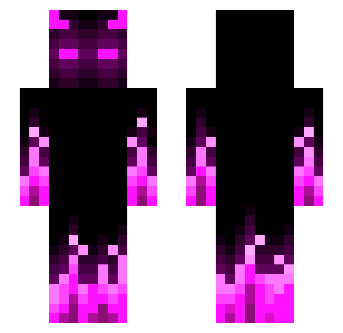 tridimi Minecraft skin, front and back view