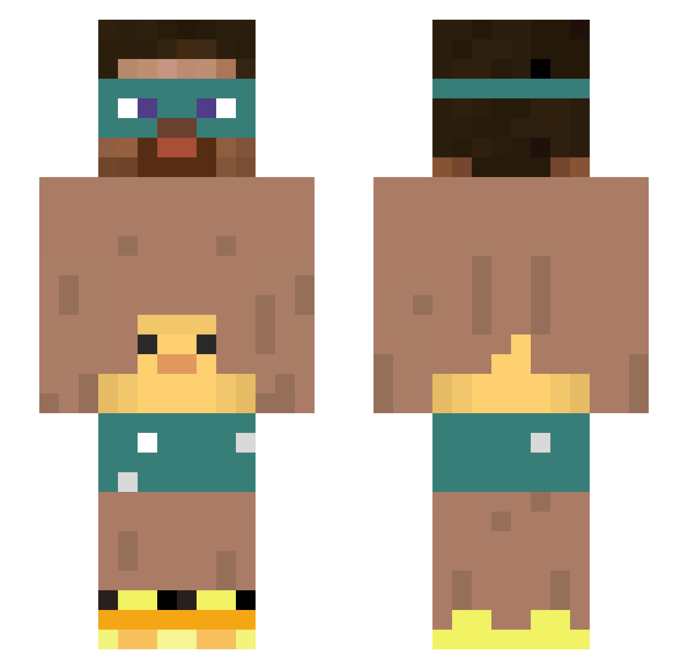 rakieta69 Minecraft skin, front and back view