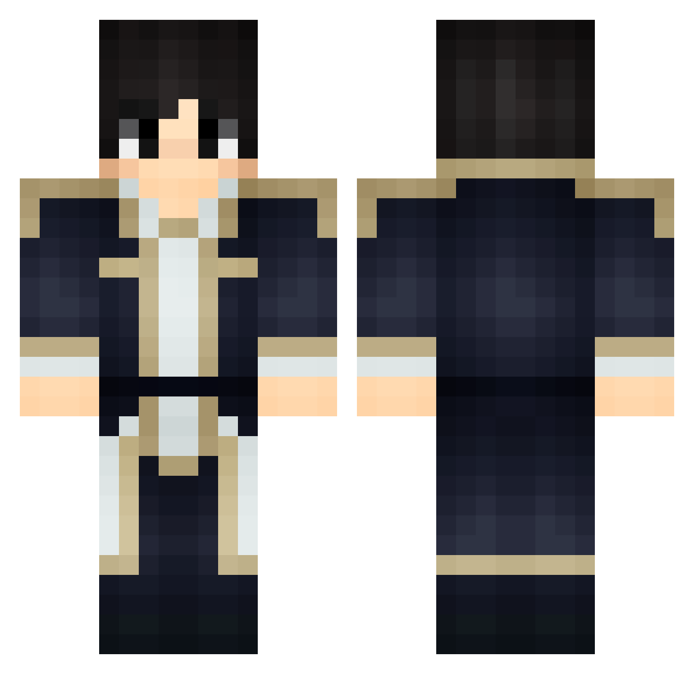 how_1123 Minecraft skin, front and back view
