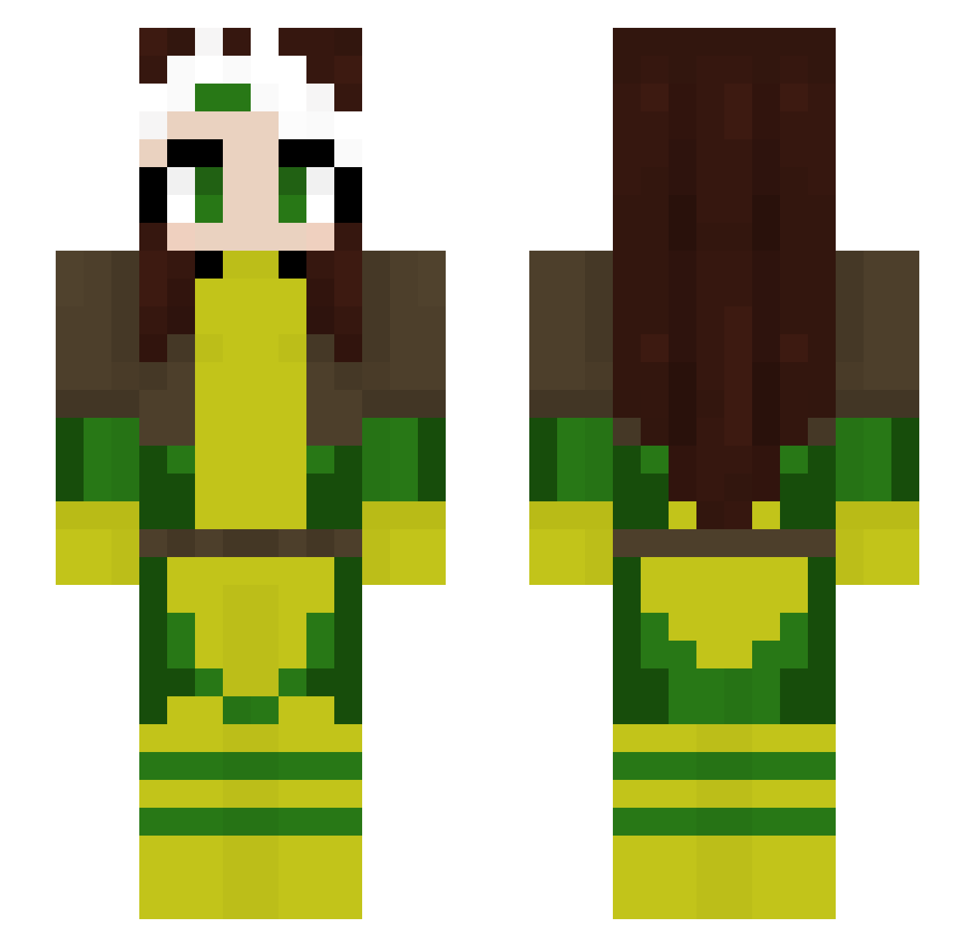 Spiritsheaven Minecraft skin, front and back view