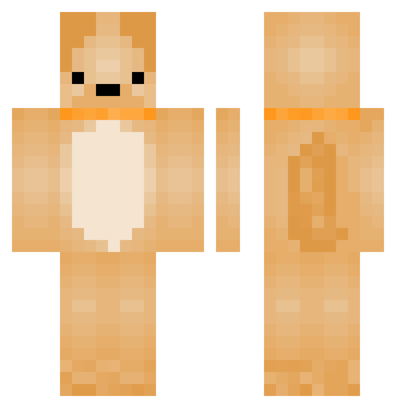 addy3ng Minecraft skin, front and back view