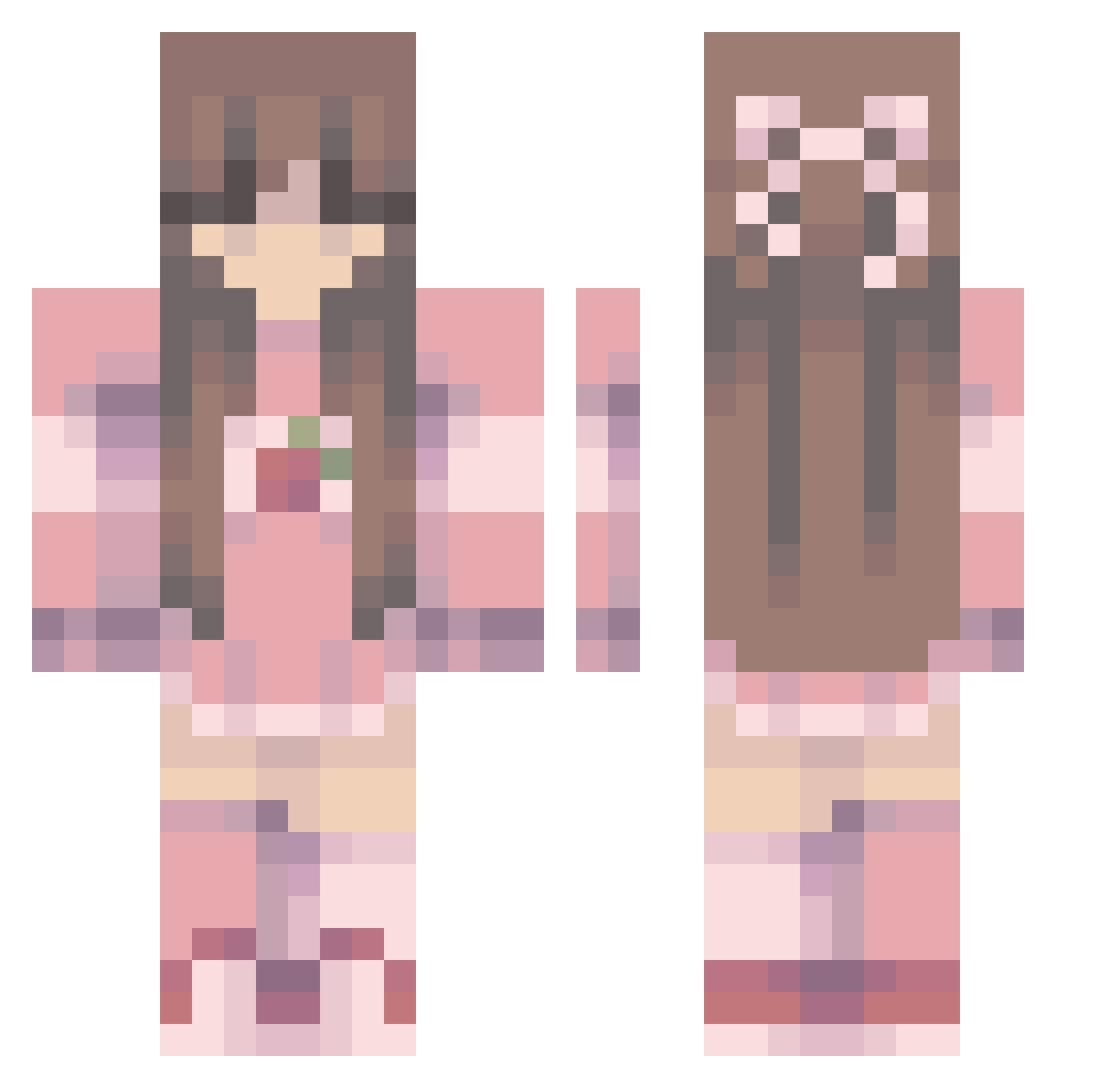 Milanesitaa Minecraft skin, front and back view