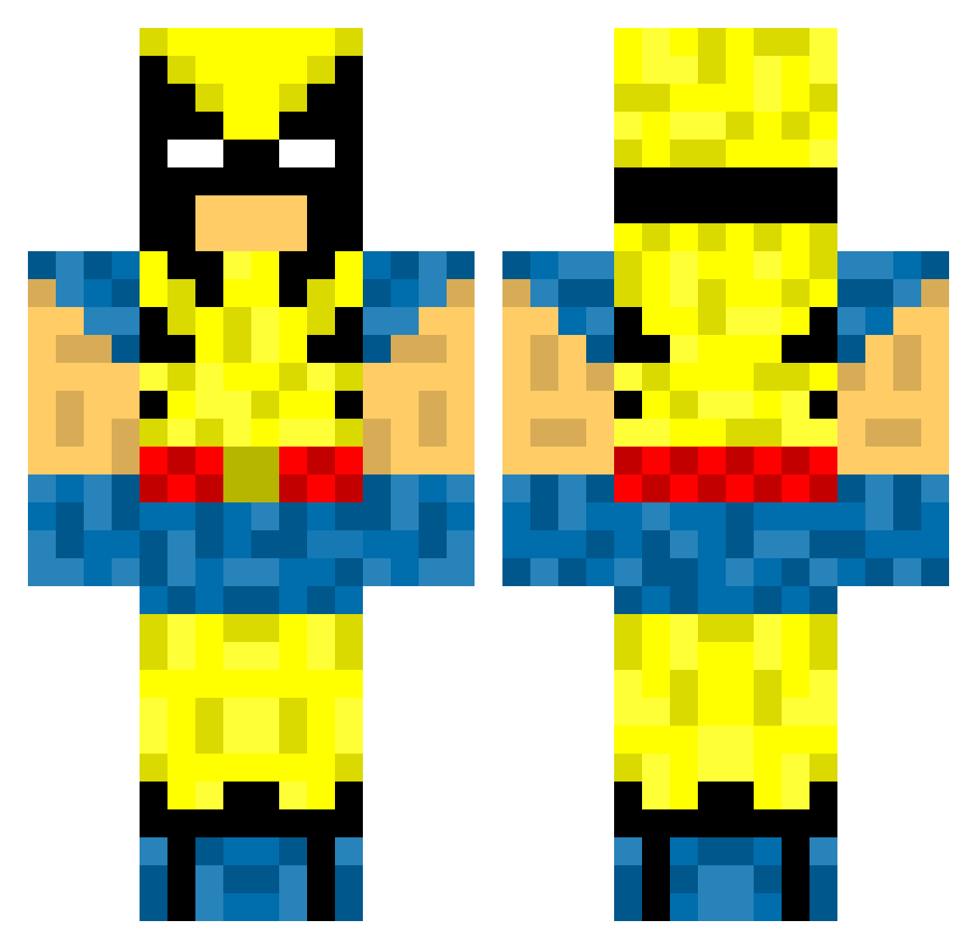 Burgess Minecraft skin, front and back view