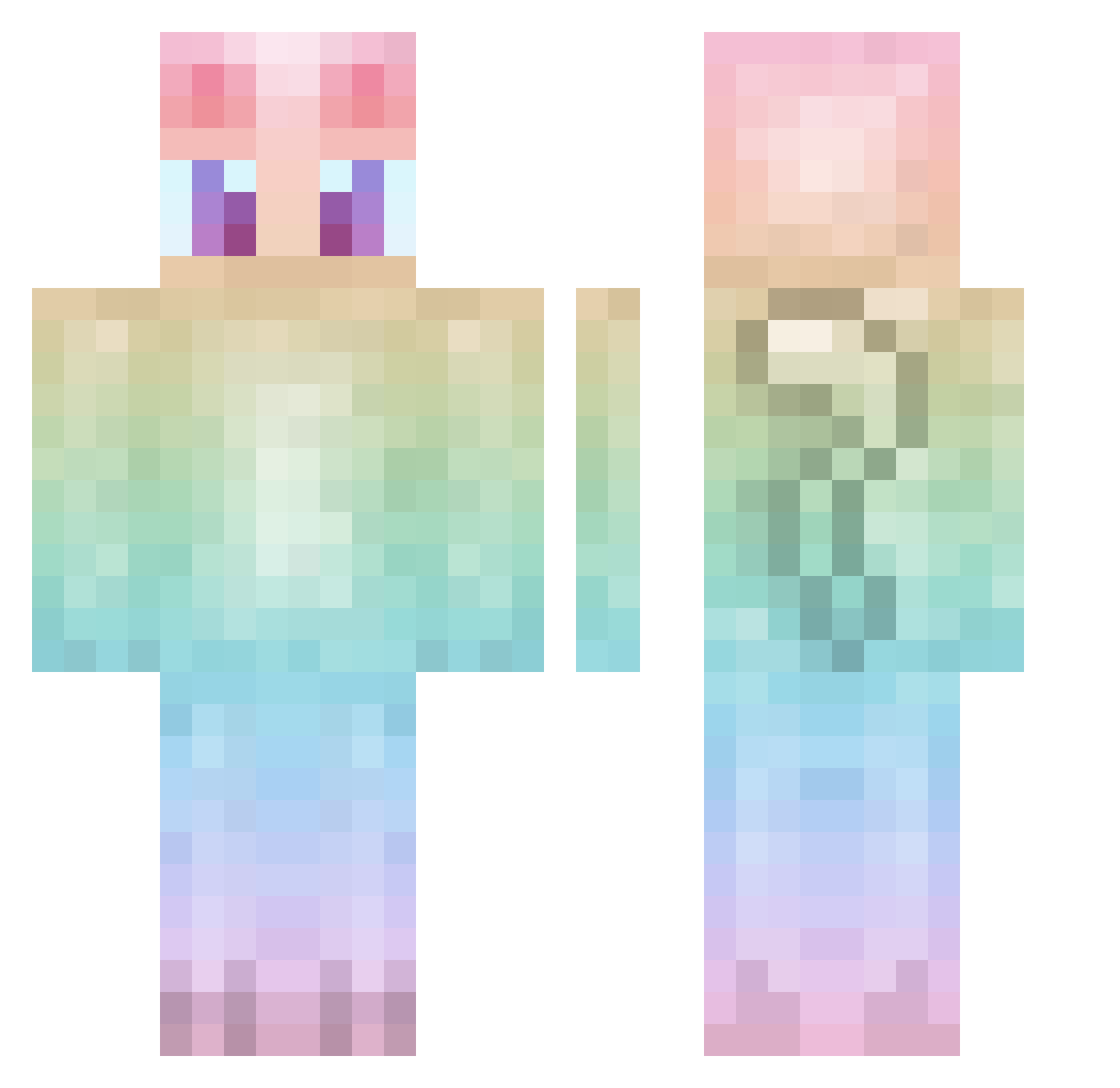 Br4ylon Minecraft skin, front and back view