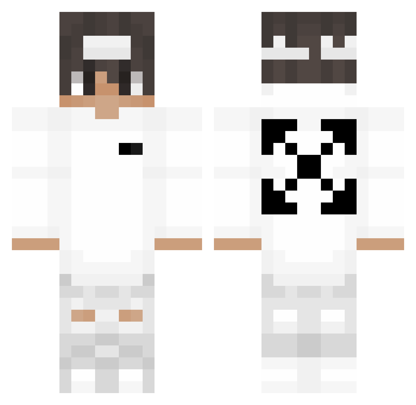 Okori Minecraft skin, front and back view